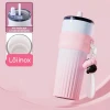 Ly giữ nhiệt 710ml mẫu mới 2.025 có ống hút và dây xách - chỉ 129.000 6