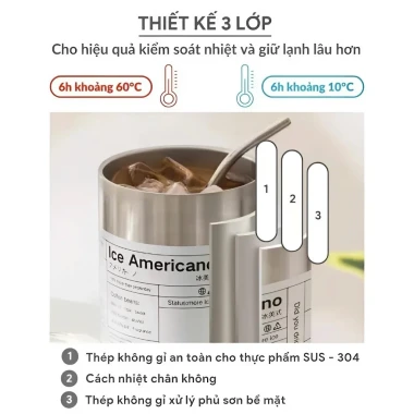 Ly Giữ Nhiệt Iced Americano Inox 304 600ml/300ml, Cốc Giữ Nhiệt 12h -Giữ Nóng, Giữ Lanh - Không Đổ Mồ Hôi 7 Ly Giữ Nhiệt Iced Americano Inox 304 600ml/300ml, Cốc Giữ Nhiệt 12h -Giữ Nóng, Giữ Lanh - Không Đổ Mồ Hôi 7