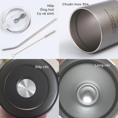 Ly Giữ Nhiệt Iced Americano Inox 304 600ml/300ml, Cốc Giữ Nhiệt 12h -Giữ Nóng, Giữ Lanh - Không Đổ Mồ Hôi 8 Ly Giữ Nhiệt Iced Americano Inox 304 600ml/300ml, Cốc Giữ Nhiệt 12h -Giữ Nóng, Giữ Lanh - Không Đổ Mồ Hôi 8