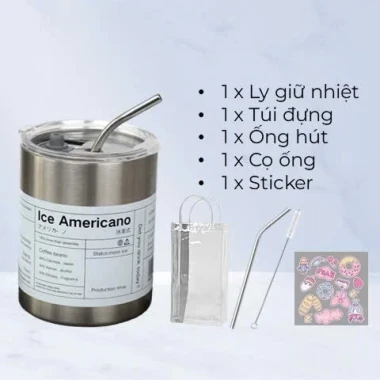 Ly Giữ Nhiệt Iced Americano Inox 304 600ml/300ml, Cốc Giữ Nhiệt 12h -Giữ Nóng, Giữ Lanh - Không Đổ Mồ Hôi 14 Ly Giữ Nhiệt Iced Americano Inox 304 600ml/300ml, Cốc Giữ Nhiệt 12h -Giữ Nóng, Giữ Lanh - Không Đổ Mồ Hôi 14