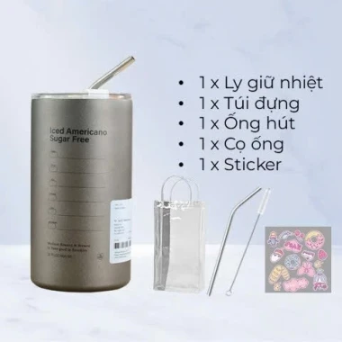 Ly Giữ Nhiệt Iced Americano Inox 304 600ml/300ml, Cốc Giữ Nhiệt 12h -Giữ Nóng, Giữ Lanh - Không Đổ Mồ Hôi 20 Ly Giữ Nhiệt Iced Americano Inox 304 600ml/300ml, Cốc Giữ Nhiệt 12h -Giữ Nóng, Giữ Lanh - Không Đổ Mồ Hôi 20