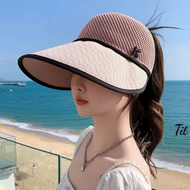 M132 Mũ nón Chống Nắng Vành Rộng mũ lưới chữ K Hở Chóp Dành Cho Nữ Thiết Kế Trẻ Trung Mẫu Mới 3