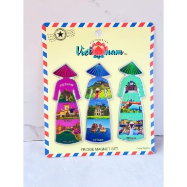 MAGNET SÉT 3 CHIẾC NAM CHÂM DÍNH TỦ LẠNH HÌNH ẢNH SAPA HÀ NỘI HẠ LONG PHONG CẢNH VIỆT NAM - QUÀ TẶNG (MAGNET VIỆT) 2