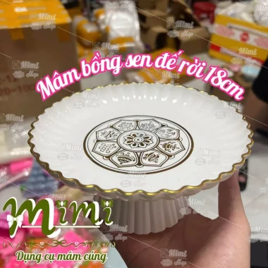Mâm bồng 18cm đế rời kèm kê bát trôi, đĩa xôi, chè, hoa quả - Bày bàn cúng giá ưu đãi 6 Mâm bồng 18cm đế rời kèm kê bát trôi, đĩa xôi, chè, hoa quả - Bày bàn cúng giá ưu đãi 6