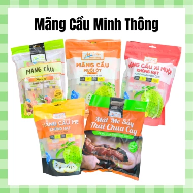 Mãng Cầu Sấy Muối Ớt Minh Thông gói to, nhiều gói nhỏ, tiện dụng, ngon dẻo - Giá ưu đãi 145.000