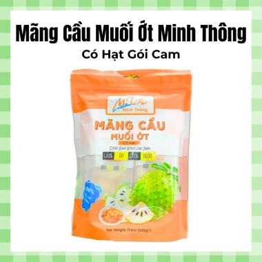 Mãng Cầu Sấy Muối Ớt Minh Thông gói to, nhiều gói nhỏ, tiện dụng, ngon dẻo - Giá ưu đãi 145.000
