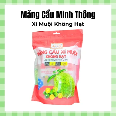 Mãng Cầu Sấy Muối Ớt Minh Thông gói to, nhiều gói nhỏ, tiện dụng, ngon dẻo - Giá ưu đãi 145.000