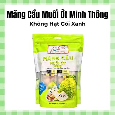 Mãng Cầu Sấy Muối Ớt Minh Thông gói to, nhiều gói nhỏ, tiện dụng, ngon dẻo - Giá ưu đãi 145.000