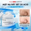 Mặt nạ đất sét HUNFSOW Kiểm soát dầu, se khít lỗ chân lông, giảm mụn đầu đen, giảm mụn, 3X Acid & Bùn trắng băng 110g