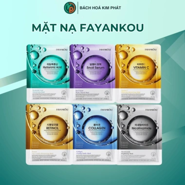 Mặt Nạ Dưỡng Ẩm FAYANKOU Vitamin C Collagen – Giá 9.800₫, Cấp Ẩm, Sáng Da, Giảm Nếp Nhăn