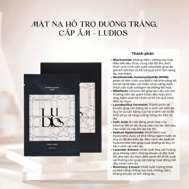 Mặt nạ dưỡng trắng cấp ẩm Ludios Hydro Calming