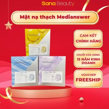 Mặt Nạ Thạch Collagen MediAnswer 5 miếng – Dưỡng trắng, chống lão hóa, chỉ 279,000