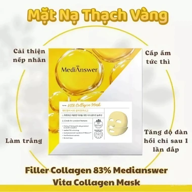 Mặt Nạ Thạch Collagen MediAnswer 5 miếng – Dưỡng trắng, chống lão hóa, chỉ 279,000