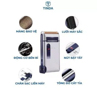 Máy cạo râu mini nam - Pin siêu bền, cạo êm không rát, có tông dợ, sạc liền - Giá 96.000₫