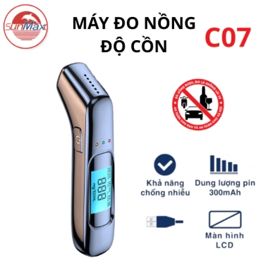 Máy đo nồng độ cồn C07 không tiếp xúc, sạc Type C, đo nhanh 3 giây, giá chỉ 268k