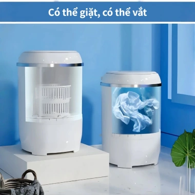 Máy giặt mini Aimi xoáy cực mạnh đảo chiều cho sinh viên, em bé, giặt quần áo trắng-Bảo hành 12 tháng 2