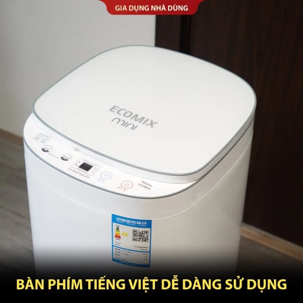 Hình ảnh sản phẩm Máy giặt mini GHM 100% tự động - ECOMIX Hẹn giờ , giặt sấy khô vắt - Bảo hành 6 năm - ánh sáng xanh khử khuẩn