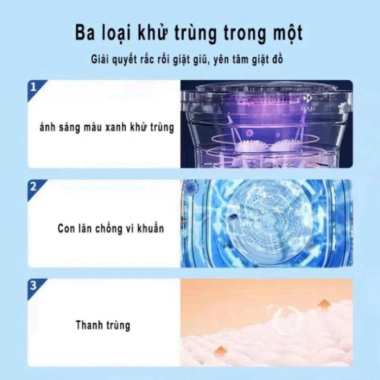 Máy Giặt Mini Melli 6L Tự Động Giặt Đồ Lót, Tất Vớ Bé, Tự Vắt Khô Khử Khuẩn - 269k 5