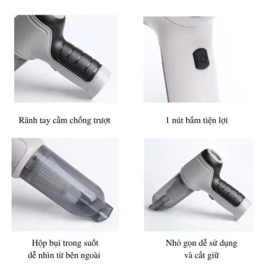 Máy Hút Bụi Cầm Tay Misuma 120W, HEPA, 9.000PA - Dùng Ô tô và Nhà, Giá 155.000 2