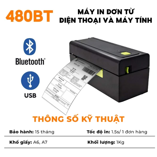 Hướng dẫn kết nối Bluetooth và in nhãn A6/A7 nhanh chóng với máy in nhiệt AYIN 480BT