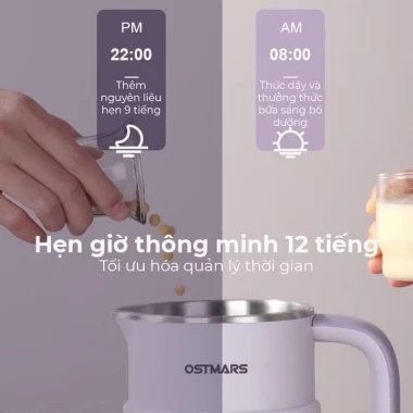Máy Làm Sữa Hạt OSTMARS 600W - Dung tích 800ml, Giá 398.000, Tiện Lợi, Nhanh Chóng 3