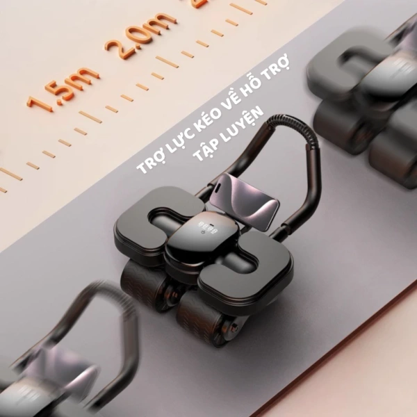 Hình ảnh sản phẩm Máy Tập Bụng Thông Minh 4 Bánh Đếm Calo HABANA SPORT Chính Hãng - Giá chỉ 750.000