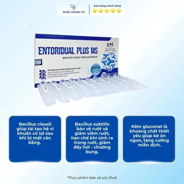 Men Vi Sinh ENTORIDUAL PLUS MS hỗ trợ tiêu hoá, tăng cường vi sinh đường ruột, giá ưu đãi 18 triệu