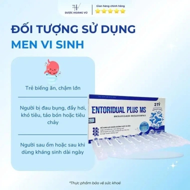 Men Vi Sinh ENTORIDUAL PLUS MS hỗ trợ tiêu hoá, tăng cường vi sinh đường ruột, giá ưu đãi 18 triệu