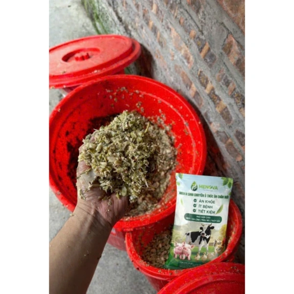 Hình ảnh sản phẩm MENOVA Men Vi sinh ủ Chín 500g Giảm chi phí, tăng sức khỏe gà, vịt, lợn, bò 89.000₫