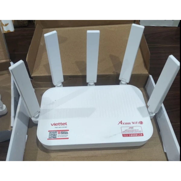 Hình ảnh sản phẩm Mesh Wifi 6 5 râu Viettel ZTE AX3.000 + ZXHN HV3.601P Unlock, hỗ trợ đa mạng, giá chỉ 172k