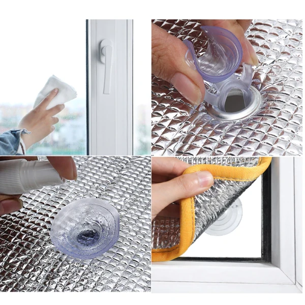 Hình ảnh sản phẩm Miếng Dán Cửa Kính Lá Nhôm Cách Nhiệt Chống Tia UV - Bảo Vệ Nhiệt Độ, Giảm Nắng Nóng