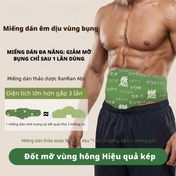 Hình ảnh sản phẩm Miếng Dán Thoải Mái Bụng HKKA 5 miếng - Giảm áp lực, thư giãn bụng, ngày, giảm 23%