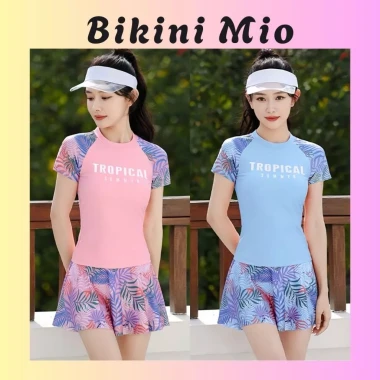 Mio - Bộ Đồ Bơi 2 Mảnh TROPICAL SUMMER Gồm Áo Có Mút + Váy Bơi Có Quần Trong Đi Bơi Đi Biển (Size M L XL XXL) 2
