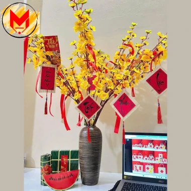 Mô hình bánh chưng, bánh tét dưa hấu 3 size Handmade - Trang trí Tết Nguyên Đán 2.026 giá 26,824 6