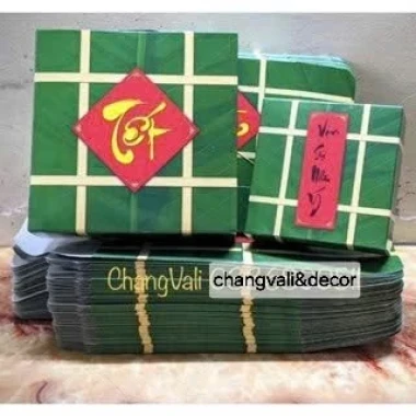 Mô Hình Bánh Chưng Bánh Tét Dưa Hấu Giấy Gấp Trang Trí Tết Giá Sỉ 12.000Đ - HN3 5