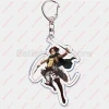 Móc khóa Attack on Titan hình huy hiệu và các nhân vật siêu ngầu Levi Eren Hange Mikasa Phụ kiện trang trí túi xách balo 3