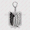 Móc khóa Attack on Titan hình huy hiệu và các nhân vật siêu ngầu Levi Eren Hange Mikasa Phụ kiện trang trí túi xách balo 6