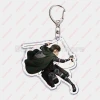 Móc khóa Attack on Titan hình huy hiệu và các nhân vật siêu ngầu Levi Eren Hange Mikasa Phụ kiện trang trí túi xách balo 9