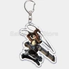 Móc khóa Attack on Titan hình huy hiệu và các nhân vật siêu ngầu Levi Eren Hange Mikasa Phụ kiện trang trí túi xách balo 24