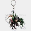 Móc khóa Attack on Titan hình huy hiệu và các nhân vật siêu ngầu Levi Eren Hange Mikasa Phụ kiện trang trí túi xách balo 28