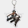 Móc khóa Attack on Titan hình huy hiệu và các nhân vật siêu ngầu Levi Eren Hange Mikasa Phụ kiện trang trí túi xách balo 30