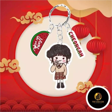 Móc Khóa Chibi Dưa Hấu Lấp Lánh - Quà Tặng Sưu Tầm Giá Rẻ 29k 2