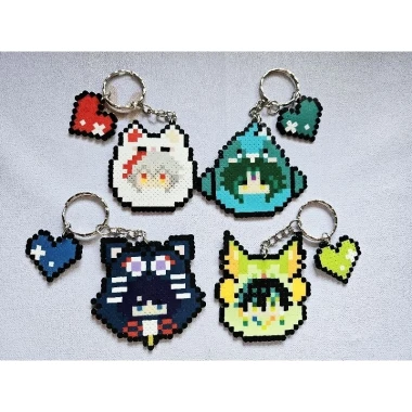 Móc Khóa Genshin Impact Đầu Thú Perler - Hạt Nhựa Ủi Giá Cực Rẻ 30k Thay vì 37.2k 2