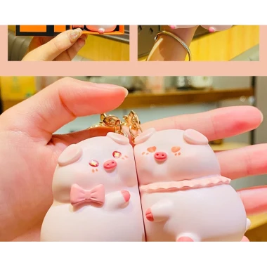 Móc Khoá Heo Cute Có Nam Châm - Combo 2pcs Giá Rẻ 36k Thay 45k - Nội Địa Trung Cao Cấp 4
