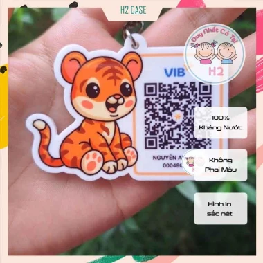 Móc khóa mica chống nước QR Code 2 mặt tùy chỉnh giá rẻ 35k 2 Móc khóa mica chống nước QR Code 2 mặt tùy chỉnh giá rẻ 35k 2