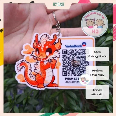Móc khóa mica chống nước QR Code 2 mặt tùy chỉnh giá rẻ 35k 3 Móc khóa mica chống nước QR Code 2 mặt tùy chỉnh giá rẻ 35k 3