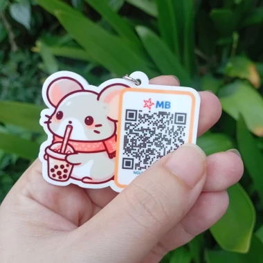 Móc khóa mica chống nước QR Code 2 mặt tùy chỉnh giá rẻ 35k 5 Móc khóa mica chống nước QR Code 2 mặt tùy chỉnh giá rẻ 35k 5