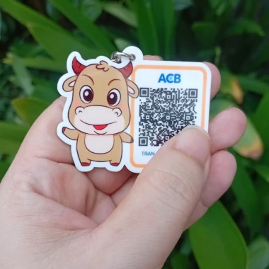 Móc khóa mica chống nước QR Code 2 mặt tùy chỉnh giá rẻ 35k 6 Móc khóa mica chống nước QR Code 2 mặt tùy chỉnh giá rẻ 35k 6