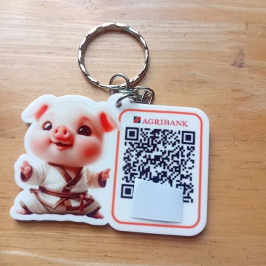 Móc khóa mica chống nước QR Code 2 mặt tùy chỉnh giá rẻ 35k 8 Móc khóa mica chống nước QR Code 2 mặt tùy chỉnh giá rẻ 35k 8