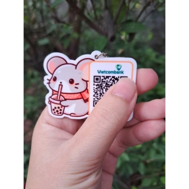 Móc khóa mica chống nước QR Code 2 mặt tùy chỉnh giá rẻ 35k 11 Móc khóa mica chống nước QR Code 2 mặt tùy chỉnh giá rẻ 35k 11
